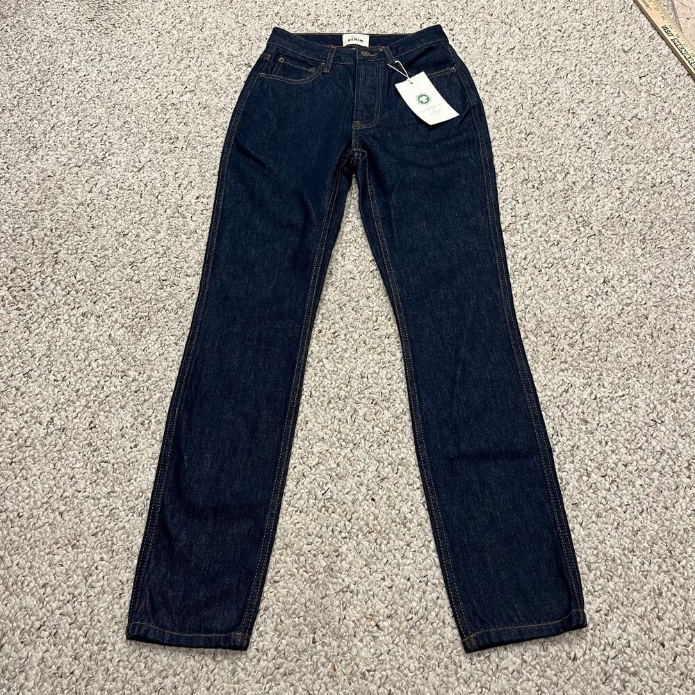 NEW Sezane Le Brut Sexy Tall Skinny Jeans 24 Dark Wash Classic Normcore Casual